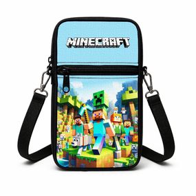 Сумка-чохол для телефону Minecraft,дитяча сумка через плече, водонепроникна міні-сумка (4797)
