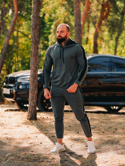 Костюм Лампас весна антрацит чорний S XL | Зображення 1