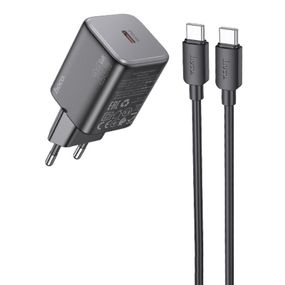 МЗП Hoco N40 Mighty PD20W (1USB-C) + кабель Type-C to Type-C Black