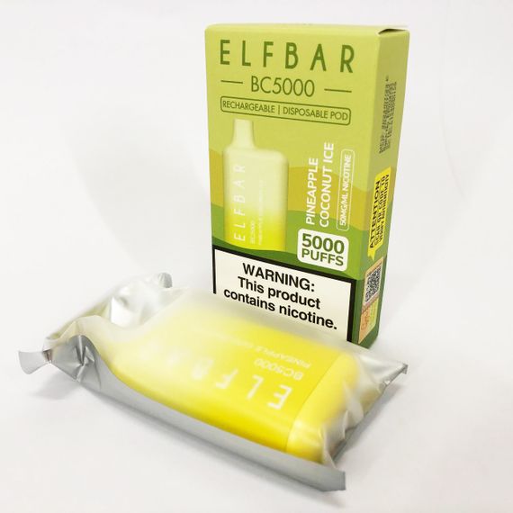 Elf Bar BC5000 смак Ананас Кокос (Pineapple Coconut) | Зображення 2
