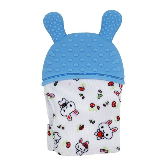 Прорізувач-рукавичка "Зайчик" MGZ-0404 (Blue) на липучці | Зображення 1