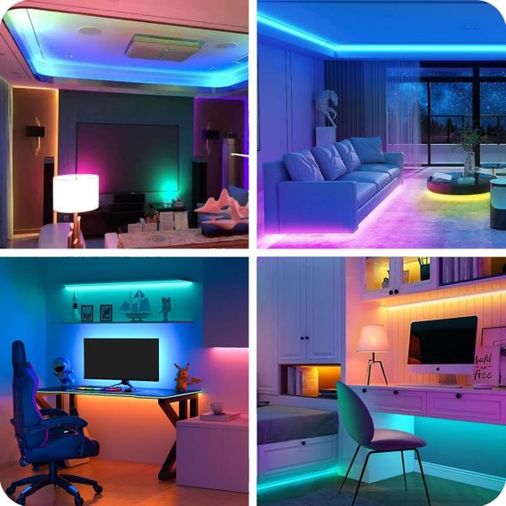 Стрічка світлодіодна 30 м, із синхронізацією під музику зміна кольору, наддовга | Зображення 6