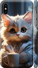 Чохол на iPhone X Білий кіт "5646m-1050-2448"