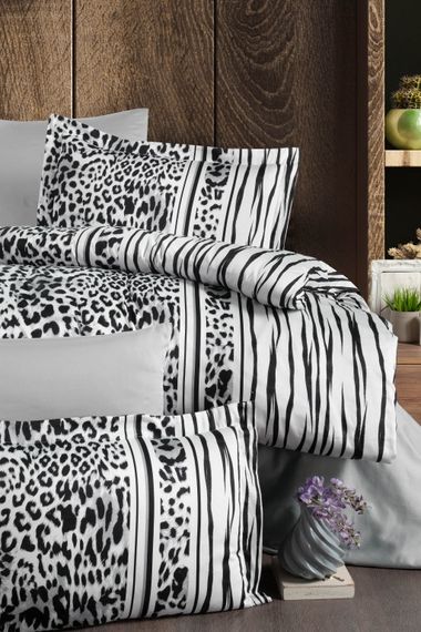 Постельное белье First Choice Cotton Satin семейный 160х220 Leopard Black | Зображення 1
