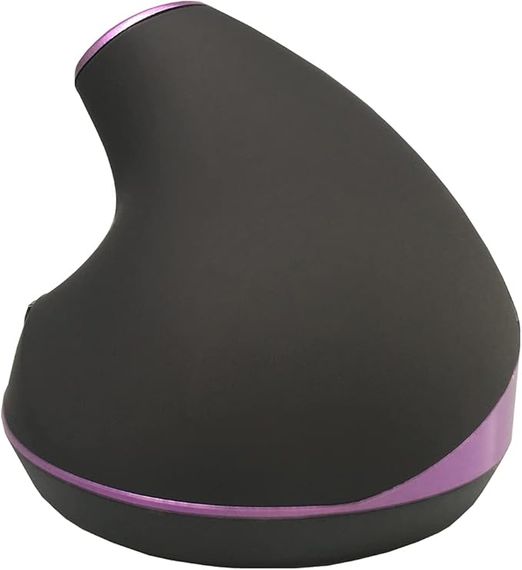 Эргономичная беспроводная мышь TYPE-C, вертикальная беспроводная мышь 2,4 ГГц, оптическая мышь с регулируемым разрешением 800/1200/1600 для маленьких рук (черная и фиолетовая) | Зображення 2