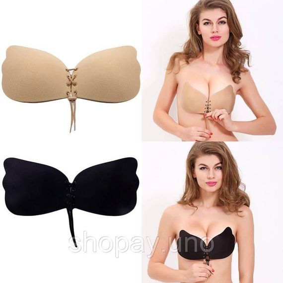 Бюстгальтер-невидимка Fly Bra ліфчик без бретелів на шнурівці | Зображення 1