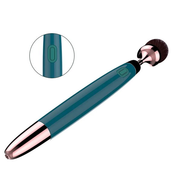 Вибромассажер "Cosmetic pen", 10 режимов вибрации, цвет зелёный sexstyle | Зображення 5