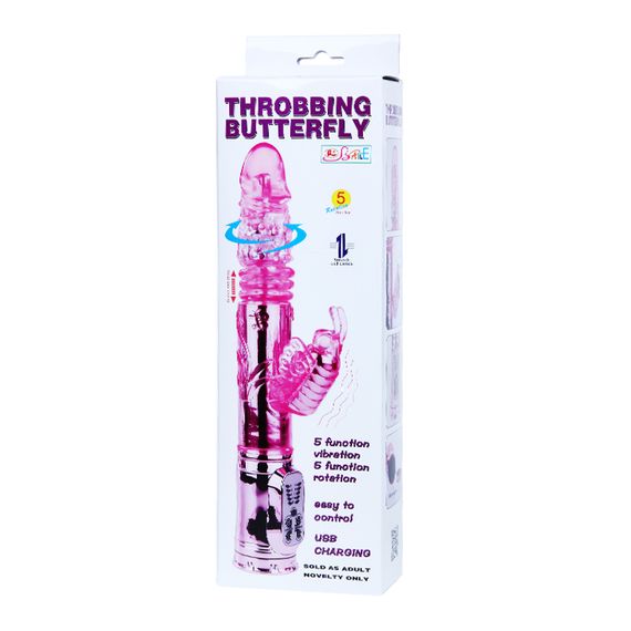 Вібратор з ротацією Throbbing Butterfly, фіолетовий | Зображення 6