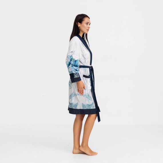 Халат женский из плюшевого велюра эксклюзивный Flower 18291 L-XL