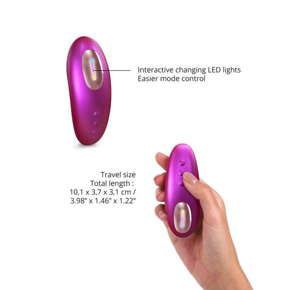 Вакуумный клиторальный стимулятор Love To Love DREAMER – IRIDESCENT BERRY, ласки язычком, пульт Sex Aura | Зображення 2