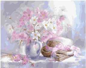 Белоснежный натюрморт с космеями