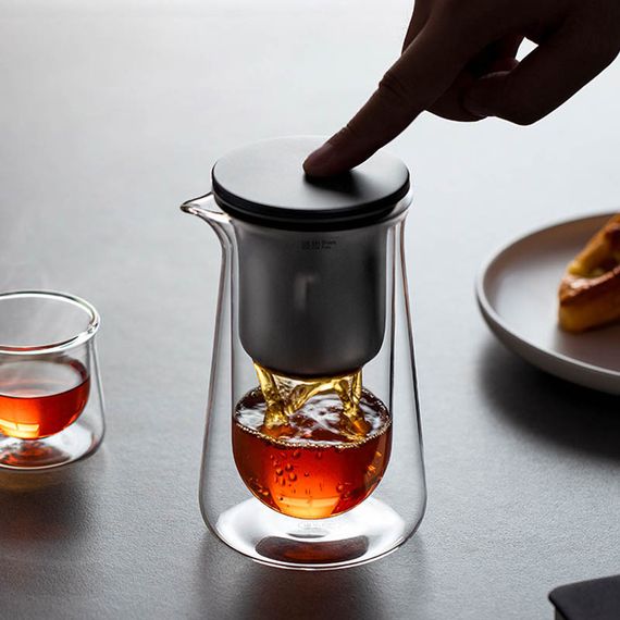 Чайник для заварювання TeaPot D-50 Press type 600ml Transparent | Зображення 2