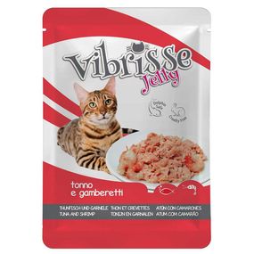 Пауч Vibrisse тунец/креветки в желе для дорослих котів усіх порід 70 г х 12 шт