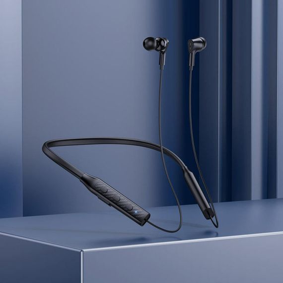 Беспроводные наушники BOROFONE BE59 Rhythm neckband BT earphones Black | Зображення 2