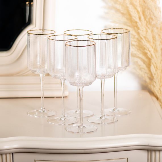 Набір з 6 високих келихів з тонкою ніжкою, 450 мл, для вина HP-16-13 | Зображення 2
