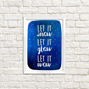Постер в рамці Let it snow 15x21 см, A5 (WMT5_21NG004_WH)