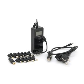 Универсальная АЗУ 90W, корпус - пласт, ручная регулировка, 8 разъемов, BOX