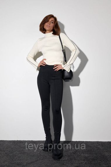 Жіночі лосини зі швами спереду колір чорний FL_001008 | Зображення 6