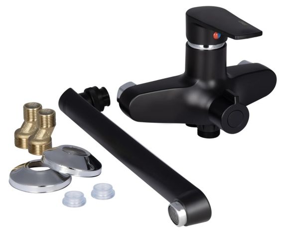 Змішувач для ванни Brinex 35B 005, Chrome/Black (k35) BRIN35B005 | Зображення 2