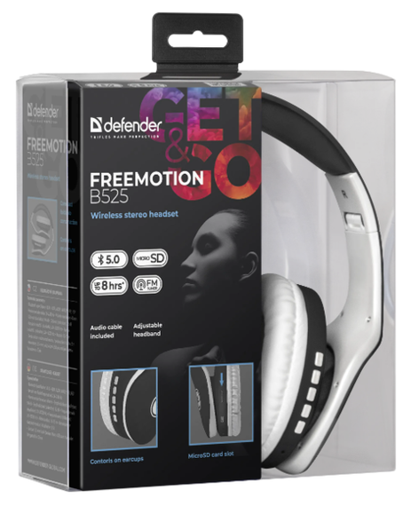 Гарінтура Defender FreeMotion B525 White/Black (63525) | Зображення 6