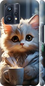 Чохол на Realme 9 Білий кіт "5646m-2866-2448"