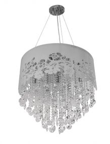 Люстра подвесная с абажуром торт E14 40W WH+WH (BR-01260S/7)
