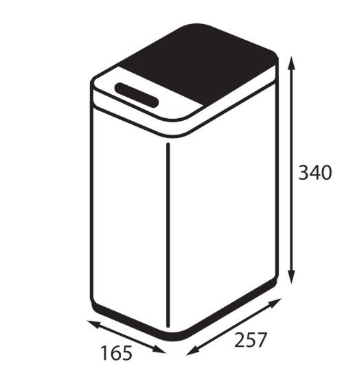 Відро для сміття сенсорне прямокутне Koer TC-020408-08 8 л білий (KR5589) | Зображення 1