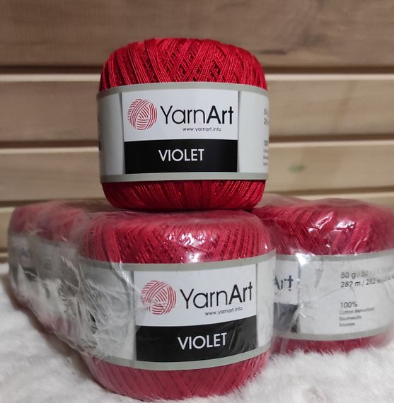 Пряжа YarnArt Violet номер кольору 6328 бавовна пряжа ярнарт віолет | Зображення 2