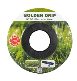 Капельная лента 8 mil шаг 10см бухта 100 метров эмитерная GOLDEN DRIP