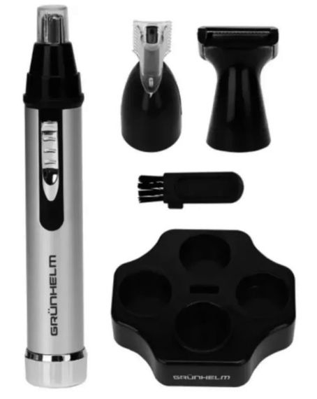 Тример для стрижки волосся носа вух брів Grunhelm GHT-02 3в1 машинка для видалення волосся на батарейках | Зображення 1