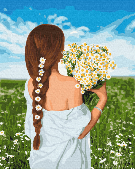 Дівчина з ромашками
