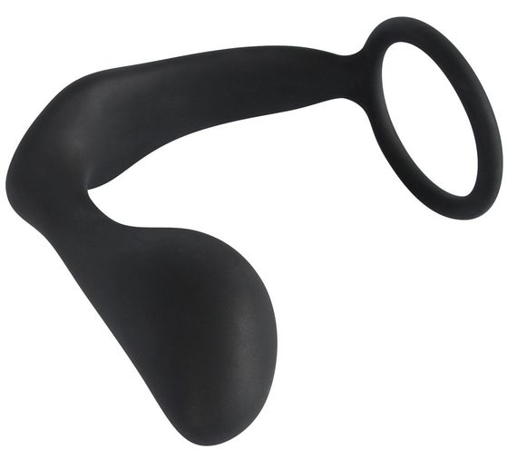 Ерекційне кільце з анальною пробкою - Black Velvets Ring & Plug Sex Aura | Зображення 4