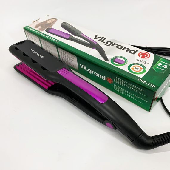 Укладка волос выпрямление ViLgrand, Выпрямитель для волос паровой, Эргономичный утюжок выпрямитель GO-75 | Зображення 1