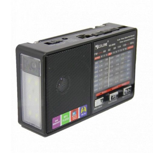 Радио GOLON RX-8866 цифровой портативный радиоприемник с фонариком функцией PowerBank