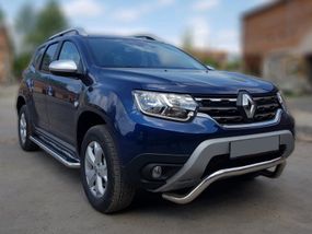 Кенгурятник WT007 (нерж.) для Renault Duster 2018-2024 гг