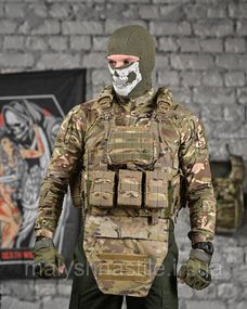 Плитоноска 4 точки сброса REVENGER мультикам с напашником  ДЛ6295