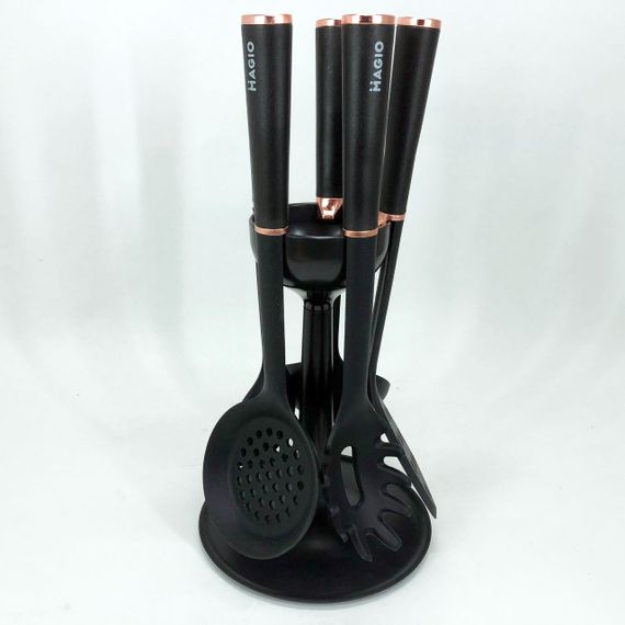 Набір кухонного приладдя MAGIO MG-1140, набір поварешок на підставці кухонний набір лопаток | Зображення 9