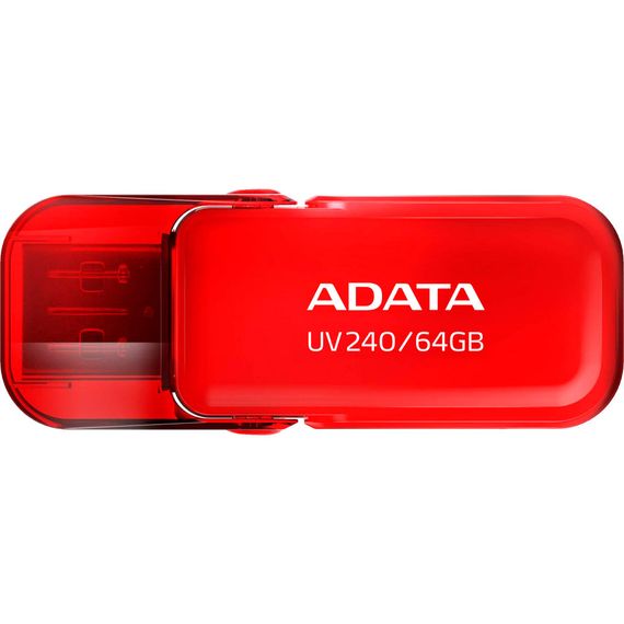 USB флеш накопичувач ADATA 64GB AUV 240 Red USB 2.0 (AUV240-64G-RRD) | Зображення 1