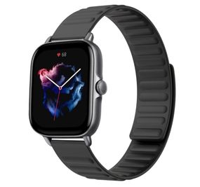 Силиконовый магнитный ремешок Primolux Magnet для часов Xiaomi Amazfit GTS 2 / GTS 3 / GTS 4 - Black