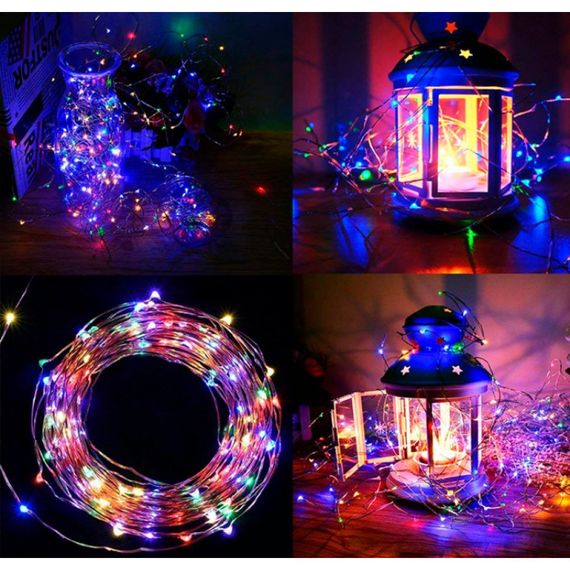 Гірлянда нитка "Роса" 10 м від USB, Новорічна світлодіодна гірлянда мультиколір   знижка | Зображення 7