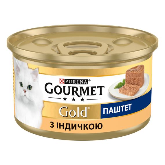 Влажный корм для котов с индейкой Gourmet Gold, 85 гр