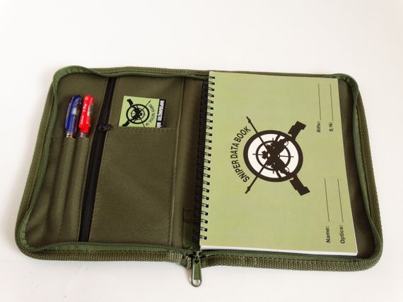 Блокнот снайпера стрілка тактичний в обкладинці А5, Олива кордуна водонепроникна