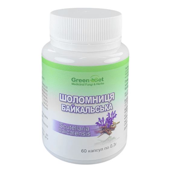 Комплекс для профілактики нервової системи GreenSet Шоломниця Байкальська (Scutellaria Вaicaliensis) 60 капсул