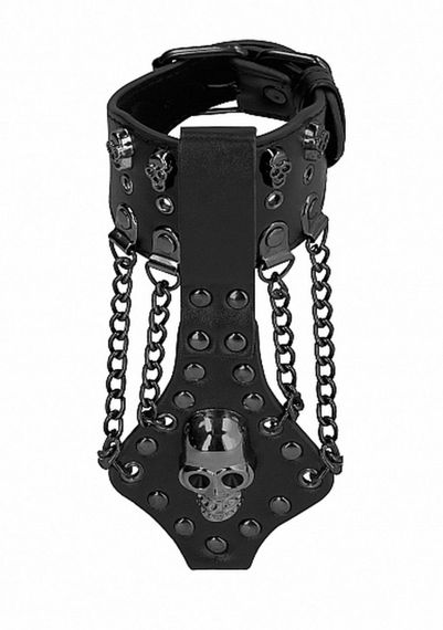 Браслет Skulls and Bones - Bracelet with Skulls and Chains - Black sexstyle