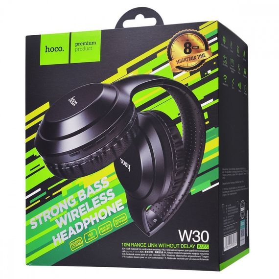 Беспроводные наушники Hoco W30 Fun Move Bluetooth, беспроводные наушники с плеером, беспроводные накладные нау | Зображення 1