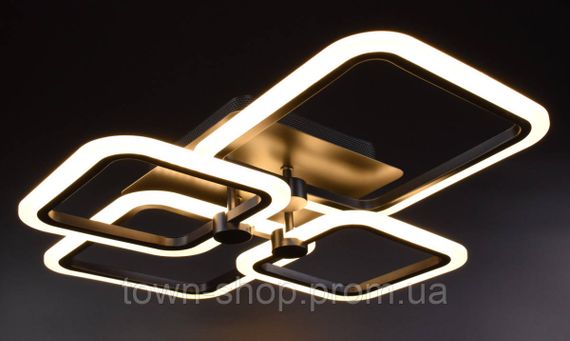 Люстра потолочная LED с пультом A2503/2+2-bk Черный 10х50х60 см. | Зображення 2