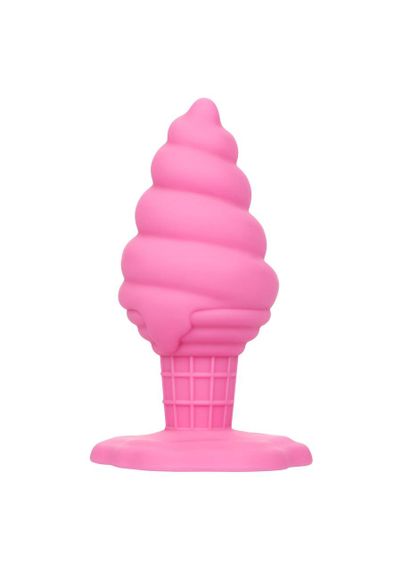 Анальна пробка у формі морозива з присоскою CalExotics Yum Bum Ice Cream Cone, рожева, 9,5 × 4,5 Sex Aura | Зображення 5