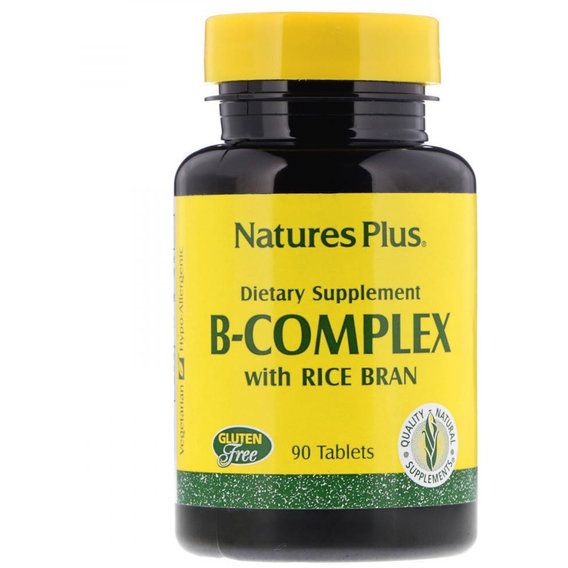 В комплекс Nature's Plus B-Complex with Rice Bran 90 Tabs
