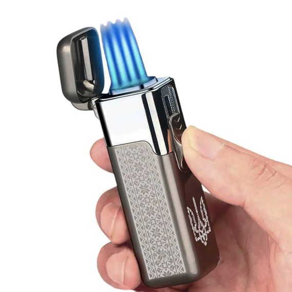 Газовая Турбо Зажигалка В Подарочной Коробке "Gift Lighter Silver"