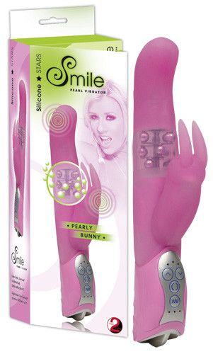 Вибратор с ротацией PEARLY BUNNY розовый Sex Aura
